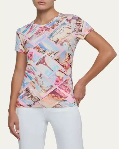 L'Agence Ressi Short-Sleeve Postcard Tee | Thumbnail 4