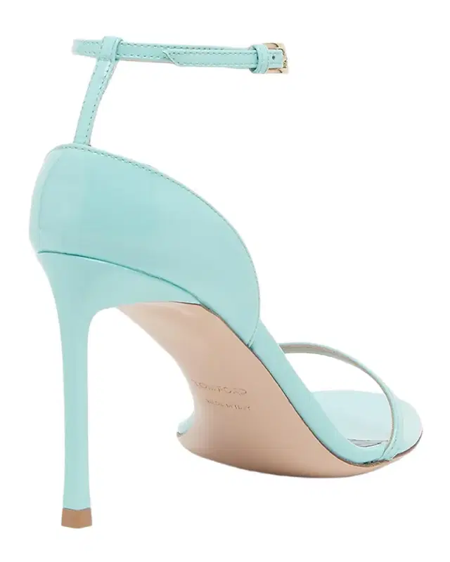 105mm Patent Leather Stiletto Sandals