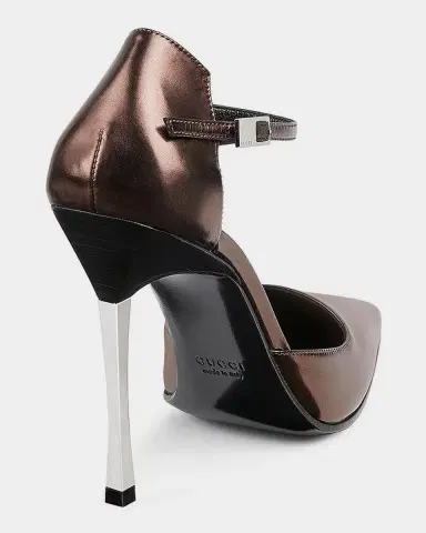 Gucci Bombshell 110mm Laminated Leather Stiletto Pumps | Thumbnail 2