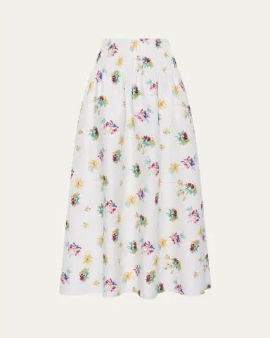 Gabriela Hearst Penelope Floral-Print Linen Midi Skirt | Thumbnail 2 Gabriela Hearst Penelope Floral-Print Linen Midi Skirt | Thumbnail 2