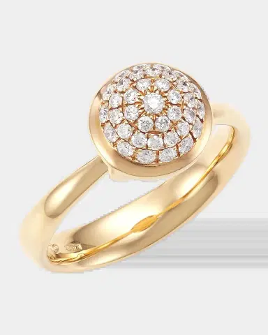 Tamara Comolli 18K Rose Gold Pave Diamond Bouton Ring | Thumbnail 2 Tamara Comolli 18K Rose Gold Pave Diamond Bouton Ring | Thumbnail 2
