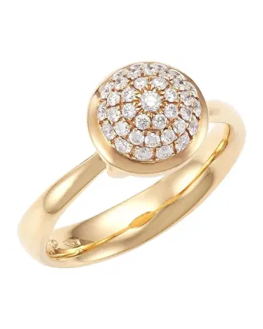Tamara Comolli 18K Rose Gold Pave Diamond Bouton Ring | Thumbnail 1 Tamara Comolli 18K Rose Gold Pave Diamond Bouton Ring | Thumbnail 1