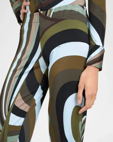 Pucci Iride Jersey Straight-Leg Pull-On Pants | Thumbnail 4