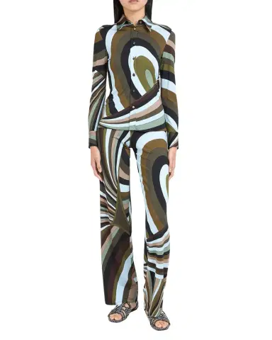 Pucci Iride Jersey Straight-Leg Pull-On Pants | Thumbnail 1