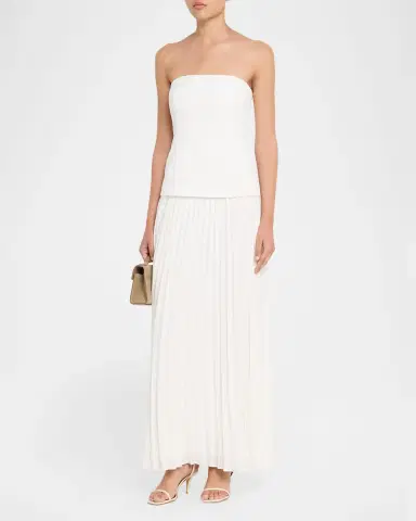 Generation Love Cody Pleated Strapless Dress | Thumbnail 3 Generation Love Cody Pleated Strapless Dress | Thumbnail 3