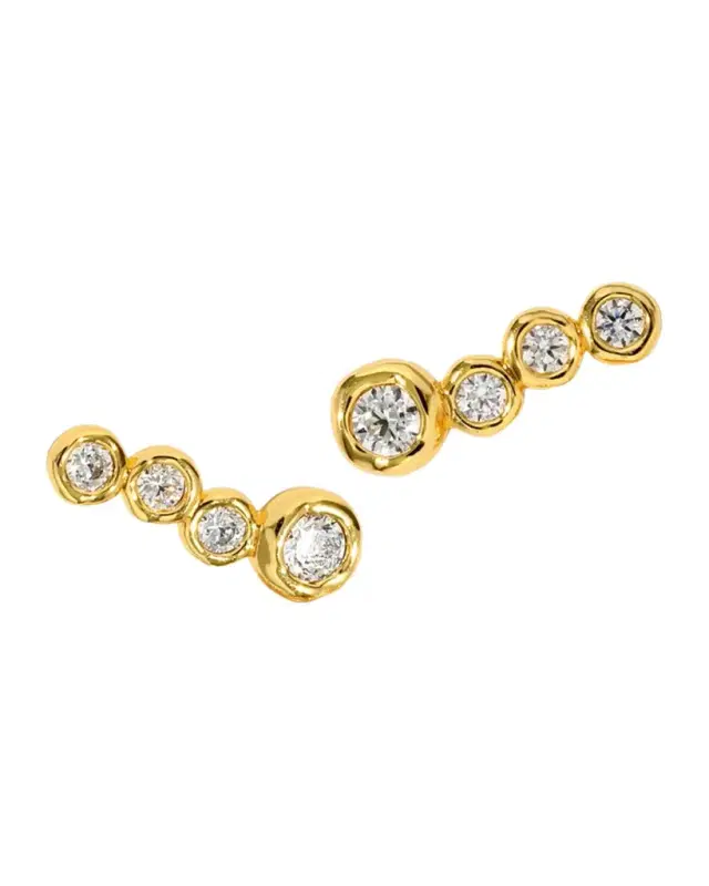 Asterales Gold Bar Earrings
