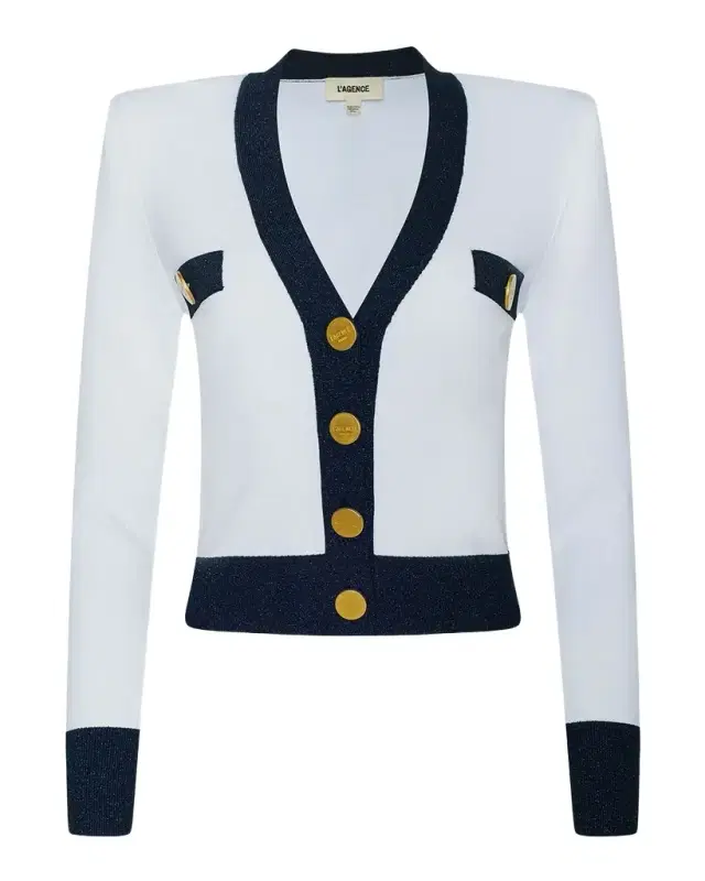 Taya Cropped V-Neck Cardigan