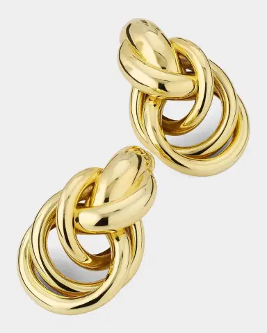 Shashi Genevieve 14K-Gold-Plated Knot Stud Earrings | Thumbnail 3