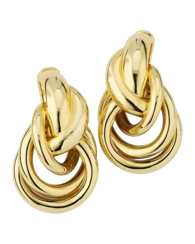 Genevieve 14K-Gold-Plated Knot Stud Earrings