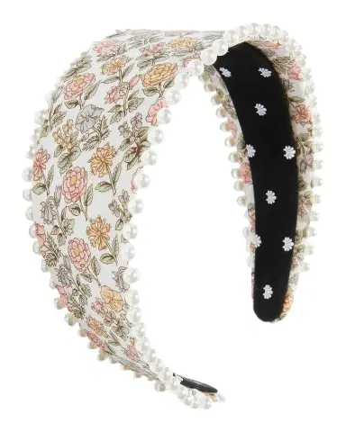Lele Sadoughi Brigitte Liberty Imitation Pearl-Trim Headband | Thumbnail 1