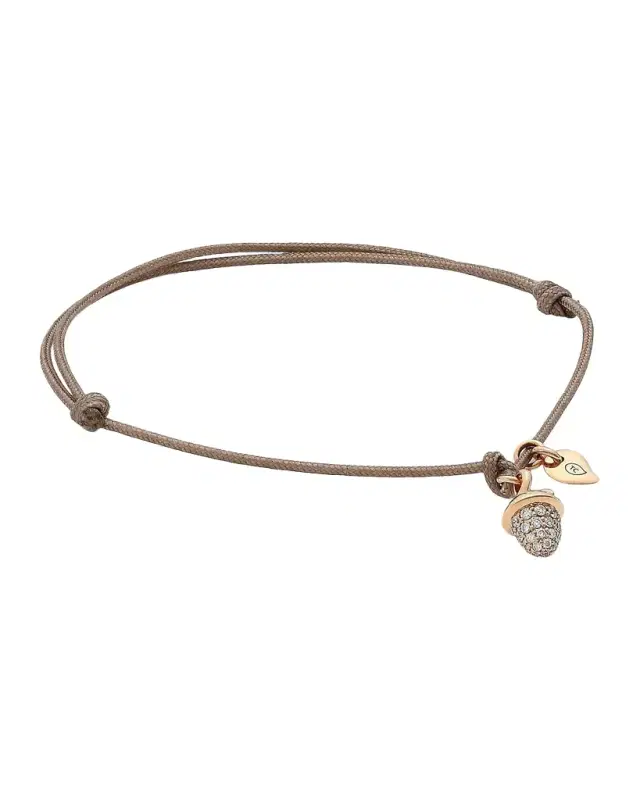 18K Rose Gold & 0.22 TCW Diamond Cord Bracelet