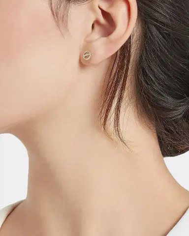 Zoë Chicco 14K Yellow Gold Pave Circle Earring, Single | Thumbnail 2