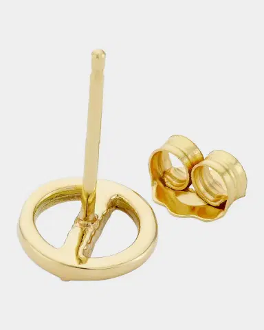 Zoë Chicco 14K Yellow Gold Pave Circle Earring, Single | Thumbnail 3