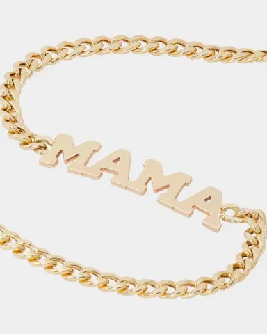Zoë Chicco 14K Yellow Gold Mama Small Chain Bracelet | Thumbnail 4