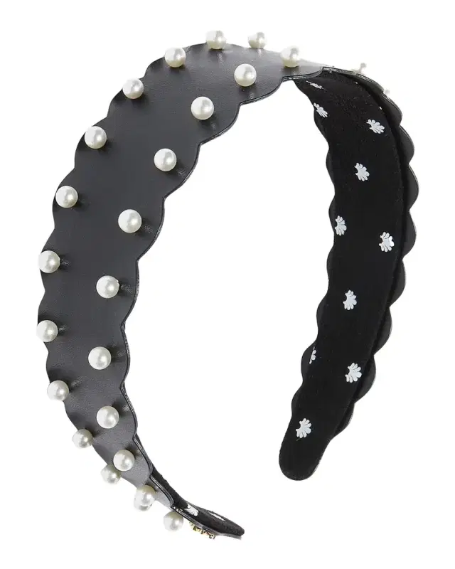 Lele Sadoughi Bessette Wavy Faux Leather Headband