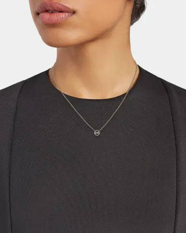 Zoë Chicco 14K Yellow Gold Diamond Bar Circle Pendant Necklace | Thumbnail 2