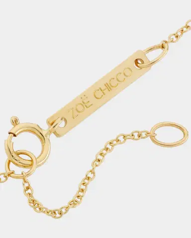 Zoë Chicco 14K Yellow Gold Diamond Bar Circle Pendant Necklace | Thumbnail 3