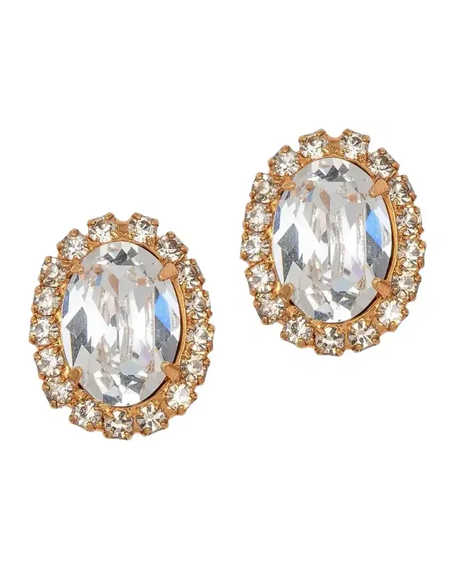 Clara 18K-Gold-Plated & Crystal Earrings