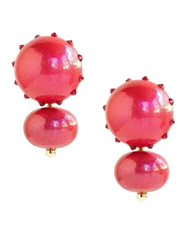 Saule Label Livia 18K-Gold-Plated, Wood & Crystal Drop Earrings | Thumbnail 1