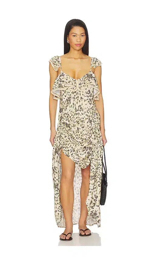 Snow Leopard Strappy Gown