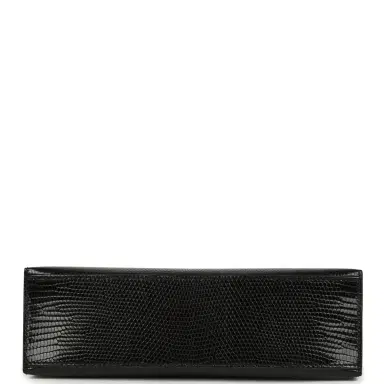 HERMÈS Hermes Kelly Pochette Black Varanus Niloticus Lizard Gold Hardware | Thumbnail 6