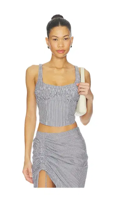 Fleur du Mal Poplin Bustier Top | Thumbnail 1 Fleur du Mal Poplin Bustier Top | Thumbnail 1