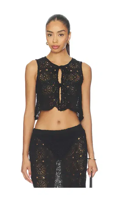 4th & Reckless Laurenne Crochet Tie Top | Thumbnail 1 4th & Reckless Laurenne Crochet Tie Top | Thumbnail 1