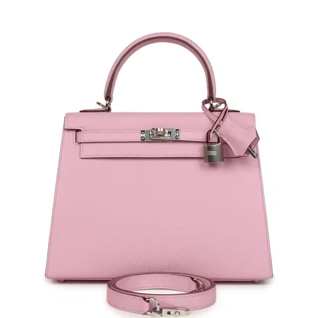 hermes Hermes Kelly Sellier 25 Mauve Sylvestre Epsom Palladium Hardware