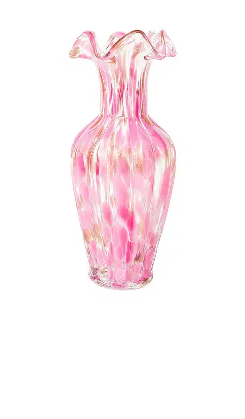 Noon & Moon Blush Petal Glass Vase Tall