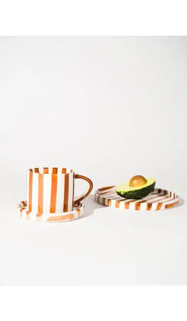 Noon & Moon Summer Beach Coffee Cup & Plate Set | Thumbnail 2 Noon & Moon Summer Beach Coffee Cup & Plate Set | Thumbnail 2