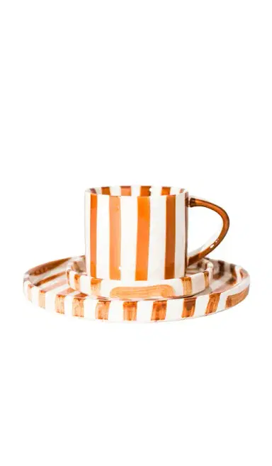 Noon & Moon Summer Beach Coffee Cup & Plate Set | Thumbnail 1 Noon & Moon Summer Beach Coffee Cup & Plate Set | Thumbnail 1