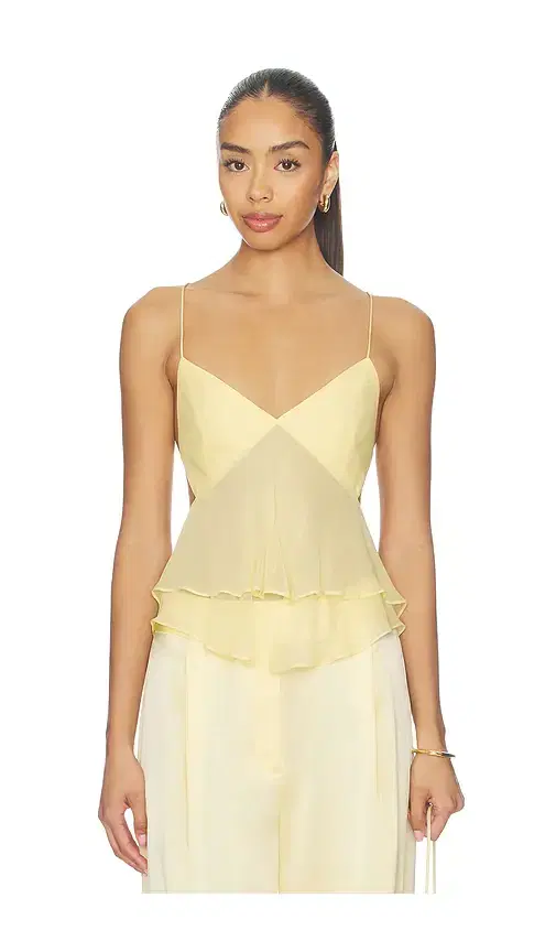 The Sei Cut Out Ruffle Cami