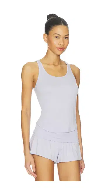Lunya Soft Modal Rib Curved Hem Tank Top | Thumbnail 2