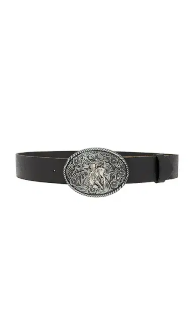 LAMARQUE Metal Buckle Leather Belt | Thumbnail 1