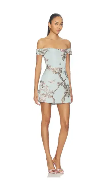 Sau Lee Bruna Brocade Mini Dress | Thumbnail 2 Sau Lee Bruna Brocade Mini Dress | Thumbnail 2