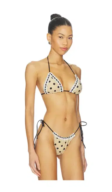 With Jean Juni Bikini Lace Up Detail Top | Thumbnail 2