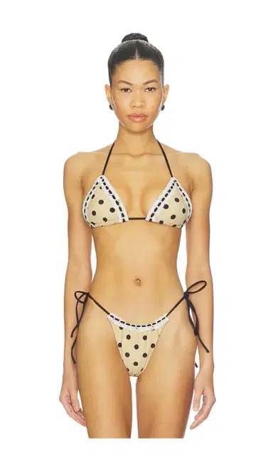 With Jean Juni Bikini Lace Up Detail Top | Thumbnail 1