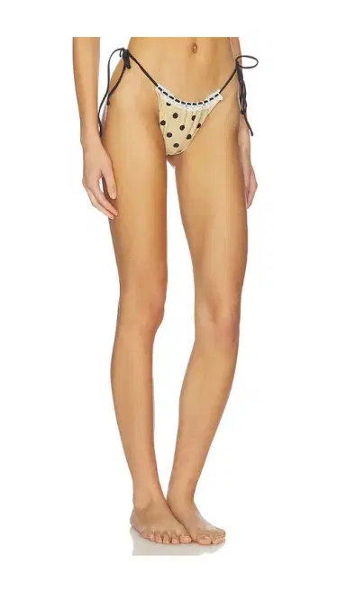 With Jean Juni Lace Up Detail Bikini Bottom | Thumbnail 2