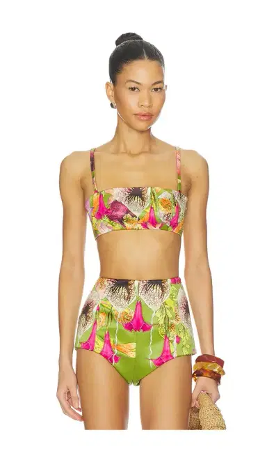 Muma World Beaded Floral Canopy Crop Top | Thumbnail 1 Muma World Beaded Floral Canopy Crop Top | Thumbnail 1