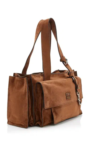 Miu Miu Utilitaire Suede Shopping Bag | Thumbnail 5 Miu Miu Utilitaire Suede Shopping Bag | Thumbnail 5