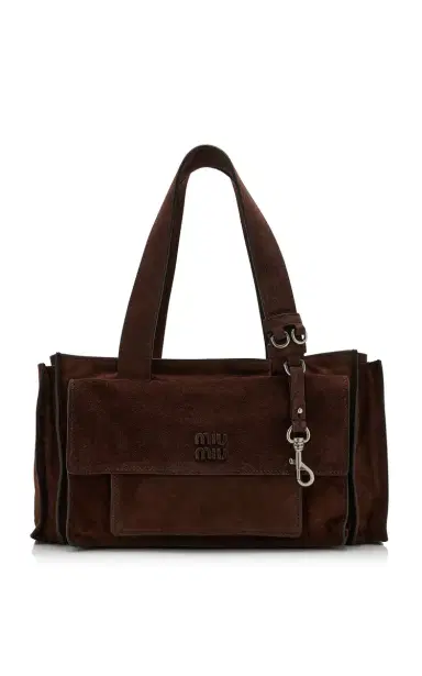 Miu Miu Utilitaire Suede Shopping Bag | Thumbnail 8 Miu Miu Utilitaire Suede Shopping Bag | Thumbnail 8