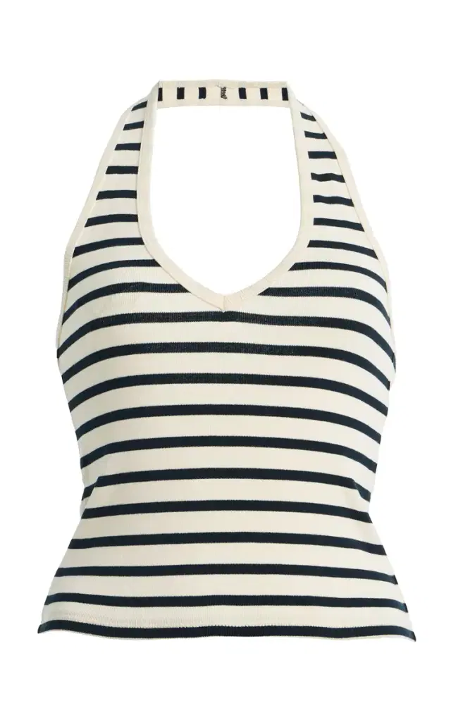 NILI LOTAN Britt Cotton Halter Top