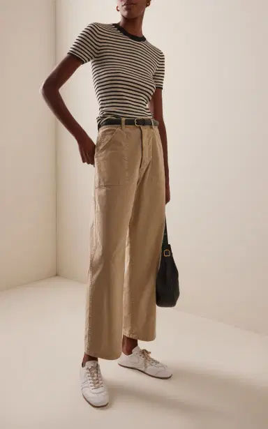 Nili Lotan Hettie Striped Silk T-Shirt | Thumbnail 3 Nili Lotan Hettie Striped Silk T-Shirt | Thumbnail 3