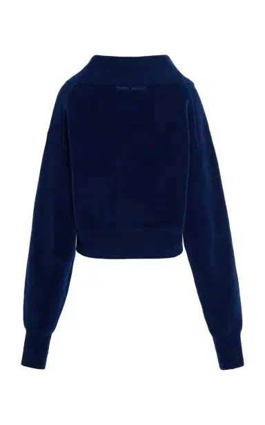 Victoria Beckham Collared Cropped Cotton Sweater | Thumbnail 5