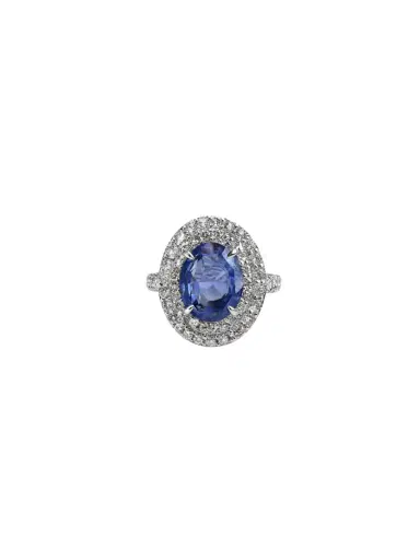 Wish Fine Jewelry 5.349ct Diamond Sapphire Platinum Cocktail Ring | Thumbnail 1 Wish Fine Jewelry 5.349ct Diamond Sapphire Platinum Cocktail Ring | Thumbnail 1