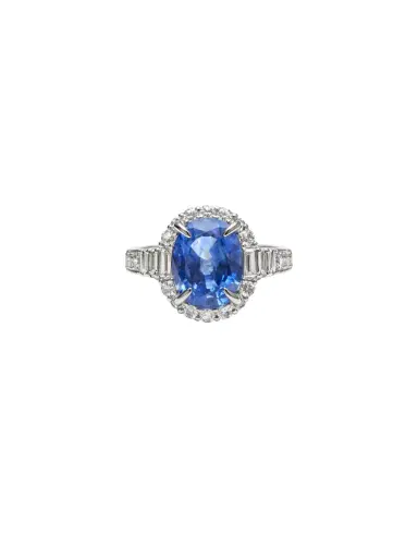 Wish Fine Jewelry 6.22ct Diamond Sapphire Platinum Cocktail Ring | Thumbnail 1 Wish Fine Jewelry 6.22ct Diamond Sapphire Platinum Cocktail Ring | Thumbnail 1