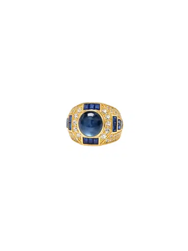 Wish Fine Jewelry 8.65ct Diamond Sapphire 18K Gold Statement Ring | Thumbnail 1 Wish Fine Jewelry 8.65ct Diamond Sapphire 18K Gold Statement Ring | Thumbnail 1