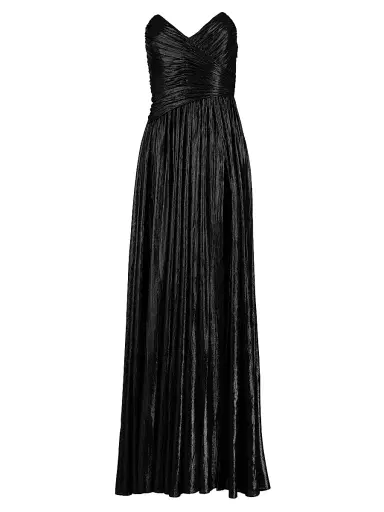 Retrofête Women's Waldorf Lamé Gown - Black - Size Large | Thumbnail 1