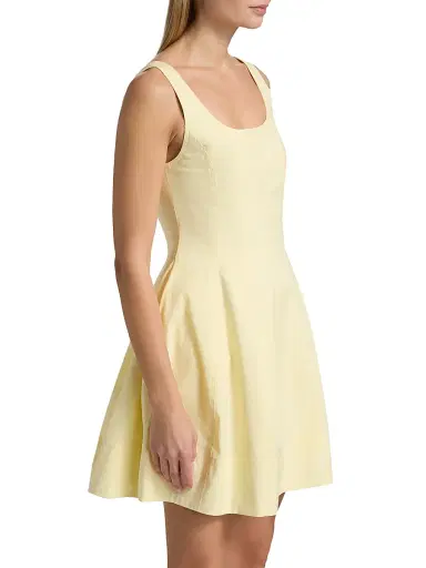 A.L.C. Women's Vea Cotton Minidress - Light Canary - Size 14 | Thumbnail 4 A.L.C. Women's Vea Cotton Minidress - Light Canary - Size 14 | Thumbnail 4