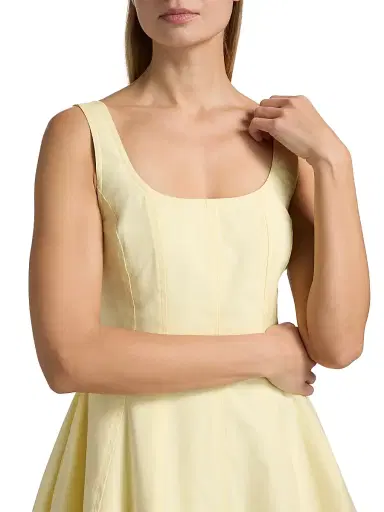 A.L.C. Women's Vea Cotton Minidress - Light Canary - Size 14 | Thumbnail 6 A.L.C. Women's Vea Cotton Minidress - Light Canary - Size 14 | Thumbnail 6